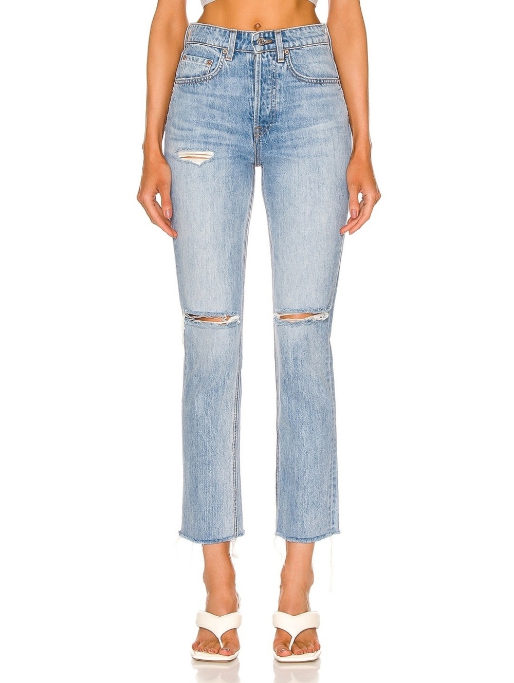 Grlfrnd Karolina High Rise Straight Crop